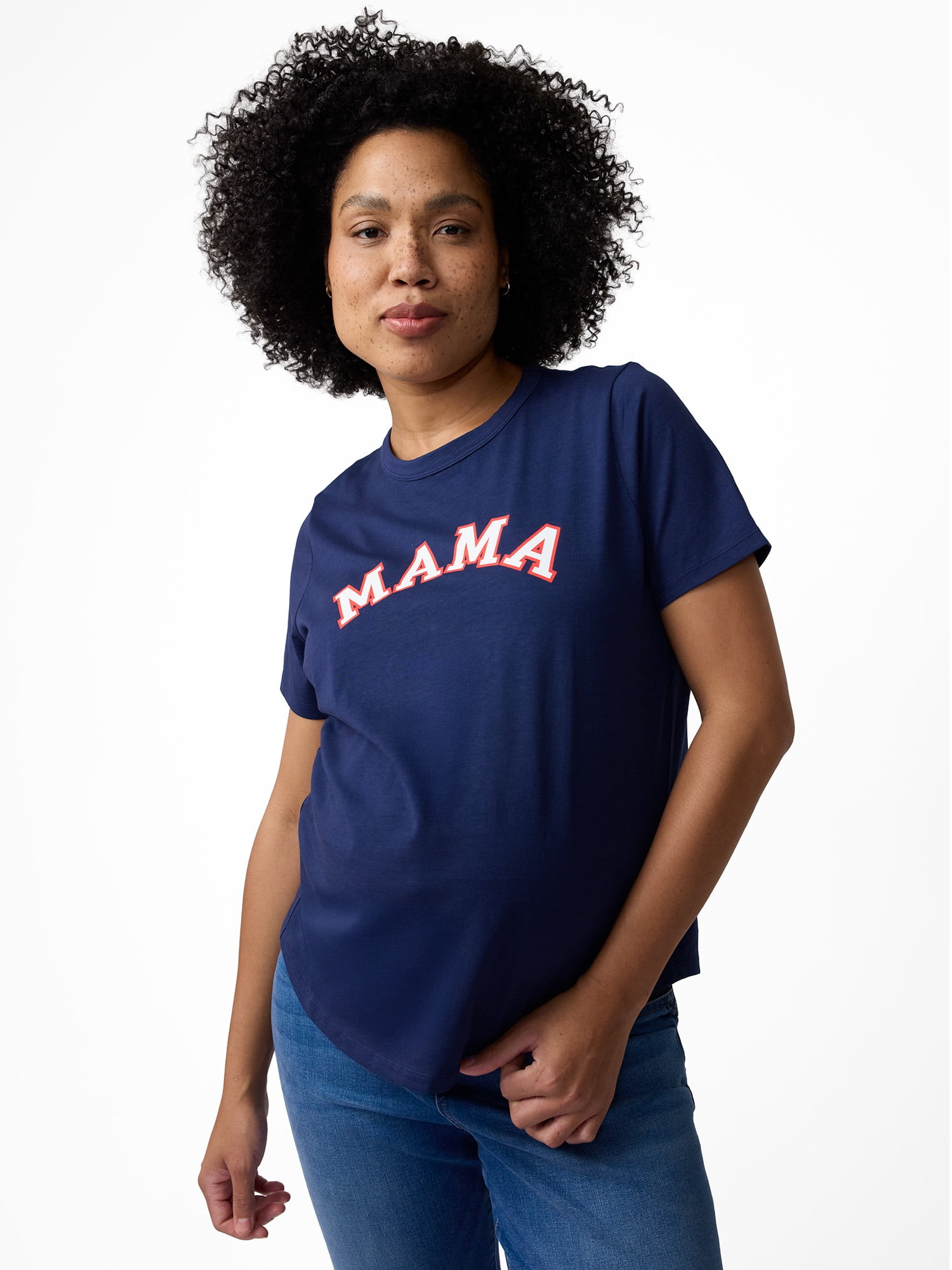 Ingrid & Isabel For Every Belly Women's Maternity Short Sleeve Relaxed Crew Graphic Tee, Sizes S-XXL