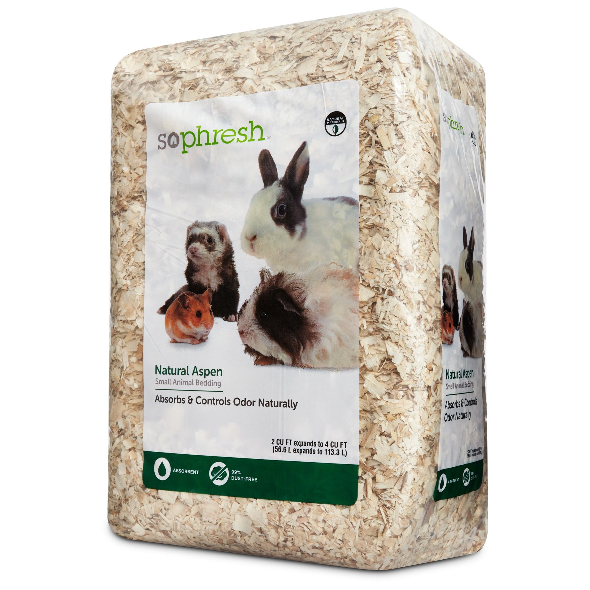 So Phresh Natural Aspen Small Animal Bedding, 56.6 Liters (3456 cu. in.)