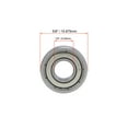 thumbnail image 4 of Uxcell Deep Groove Ball Bearings Inch Double Shielded Chrome Steel Roller Z2 P0 R4ZZ, 4 of 4