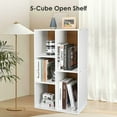 thumbnail image 3 of Étagère Ouverte de Rangement à 5 Cubes, Bibliothèque d'Exposition Moderne à Cubes, Organisateur de Cubes pour Bibliothèque de Rangement, Blanc, 3 of 6