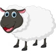 thumbnail image 2 of Happy Sheep Cartoon Wall Mural by Wallmonkeys Peel and Stick Graphic (18 in W x 15 in H) WM116875, 2 of 4