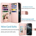 thumbnail image 3 of Wallet Case for Apple iPhone 17 Pro Max Wallet Case 6.9"5G (2025), [9 Card Slots] Luxury PU Leather Credit Holder Carrying Folio Flip [Detachable] Kickstand Magnetic Phone Cover & Lanyard [Eose], 3 of 6