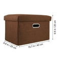 thumbnail image 2 of FUTUREORYY 1Pack Simple Stool Box for Living Room Coffee Color with Sponge Filling 40x25cm, 2 of 5