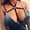 34# Black, variant on WTXUE Bralette for Women | Binder Bra Fashion Elastic Bra Strap Interesting Harness Underwear | 1 Piece