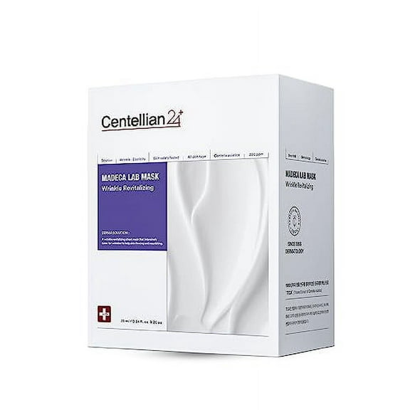 CENTELLIAN 24 Madeca Mask (Wrinkle Revitalizing, 20pc) - Face Mask Sheet for Skin Elasticity, Instant Lift with Centella Asiatica, TECA, Niacinamide, Retinal Korean Skin Care for Men Women