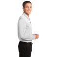 thumbnail image 3 of Port Authority Silk Touch Performance Long Sleeve Polo-2XL (White), 3 of 6
