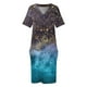 thumbnail image 3 of Gold floral mandala and confetti image Loose Pocket Dress dress summer women party dresses, 3 of 6