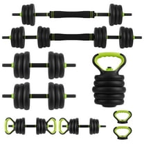 Kojooin 4-in-1 Adjustable 44Lbs Dumbbell & Kettlebell Set – Sand-Filled PE Weights, Multi-Functional Home Gym Equipment for Bench Press, Squats, Push-Ups