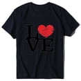 thumbnail image 4 of Pompotops T-shirt à Manches Courtes pour Femmes Imprimé Saint-Valentin Col Rond, 4 of 4