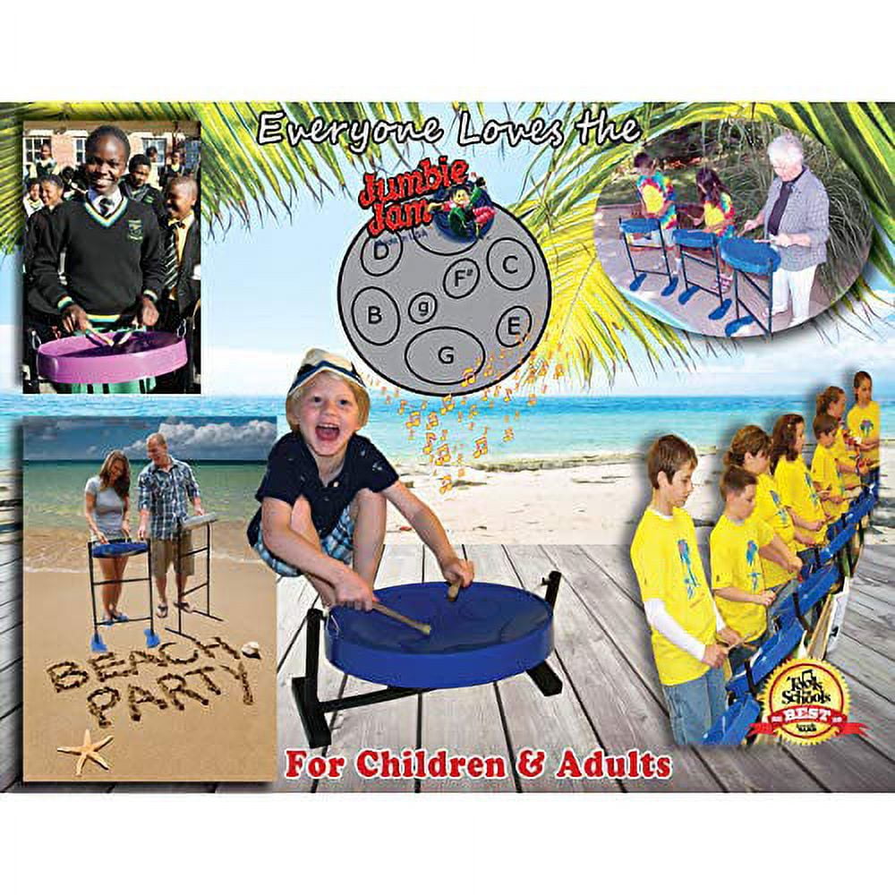 Panyard Jumbie Jam Steel Drum Kit with Metal Z-Floor Stand Silver