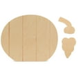 thumbnail image 3 of Wood Pumpkins to Paint, Fall Pumpkin Décor, Perfect for Thanksgiving and Halloween, Yard Decoration, 17 inch, 2 pieces, by Woodpeckers, 3 of 6