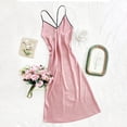 thumbnail image 7 of XuJwPNcy Satin Nightgowns for Women Sleeveless Spaghetti Strap Sleep Dress V Neck Long Nightwear Summer Comfy Sleepwear, 7 of 7