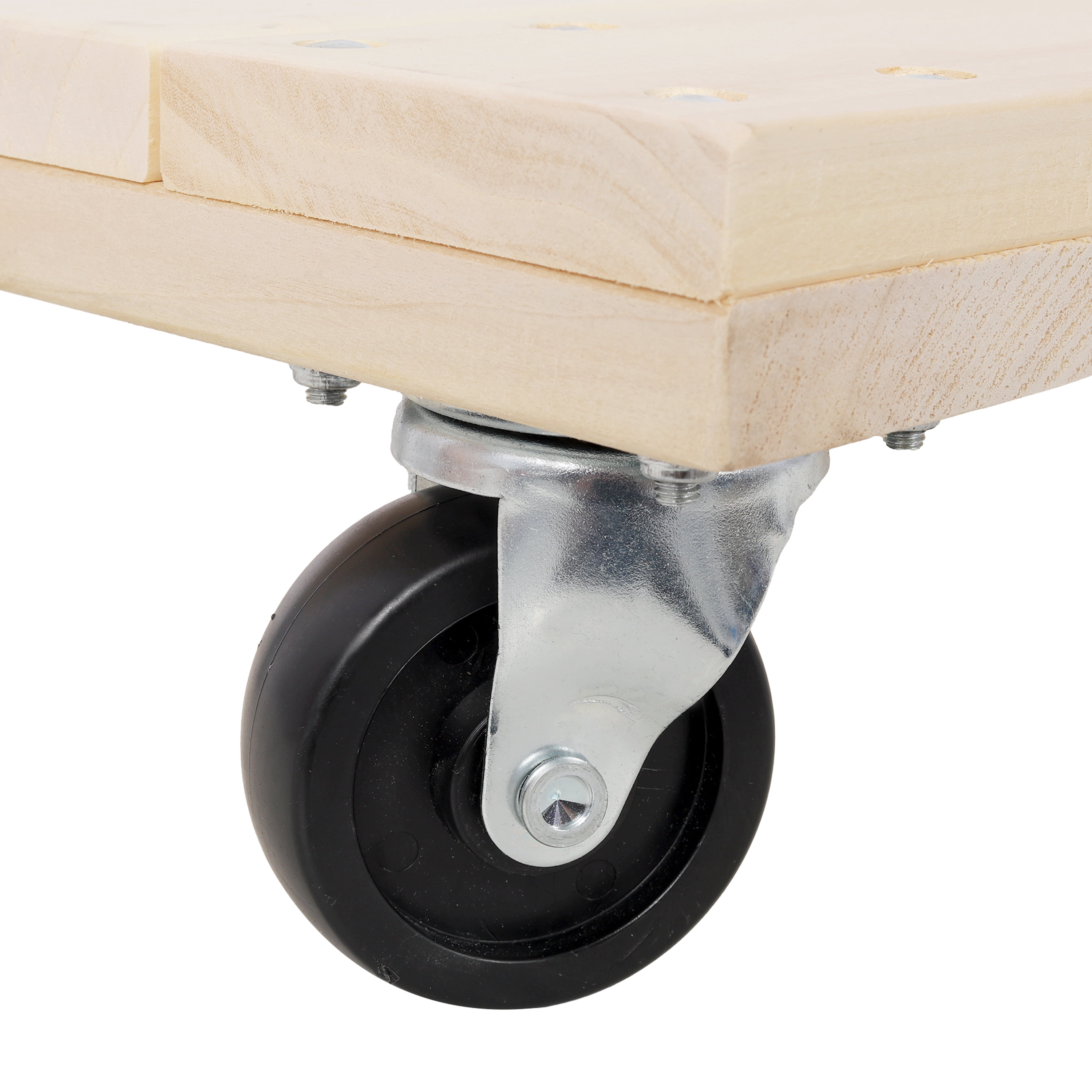 Heavy Duty Hardwood Moving Dolly 24×16 Inch, 1000 LBS Capacity Transport Cart with 4 PP Swivel Casters for Furniture Boxes Heavy Goods Warehouse Moving