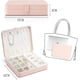 thumbnail image 2 of Caja de joyería, caja de joyería para regalo de cumpleaños de mujer, caja de joyería de cuero grande, almacenamiento de joyas para aretes, caja de collar de joyería, regalos para mujeres, 2 of 7