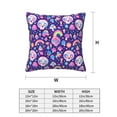 4 Pack Throw Pillow Covers Skull mushroom rainbow Breathable Pillow