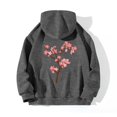thumbnail image 2 of WZXFASHION Chandail à Capuchon pour Femmes à Imprimé Floral au Dos avec Cordon et Poche Offres du Jour Liquidation Chandail à Col Rond, 2 of 4
