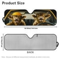 thumbnail image 6 of Uorisanigo Windshield Sunshade for 2018-2024 2025 Jeep Wrangler JL / 2020-2024 Jeep Gladiator JT Front Window Sun Shade Cover, Aluminum Foil Heat UV Protection Accessories, Funny Highland Cow Print, 6 of 7