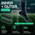 thumbnail image 4 of LUX Grip Socks Black Calf Length Small Anti Slip Football Athletic Performance Sports Socks, 4 of 7