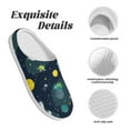 thumbnail image 5 of Kdxio Space and Animals Women's Men's Slippers Plush Slip-On House Slipper for Winter Indoor Soft Cushion Non-slip Fluffy Slides Slippers-37/38, 5 of 7