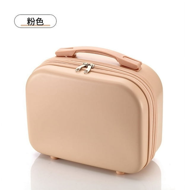 14 Inch Travel Mini Solid Color Lightweight Portable Small Hard Makeup Box New Style Student Lightweight Boarding Luggage Flesh