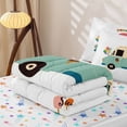thumbnail image 5 of catabedysis Summer Fun Zipper Twin Comforter Sets with Fitted Sheet and 2 Pillowcases,Ice Cream Truck Print Zipper Bedding Set For Boys,Multicolor,Colorful Stars Reversible,4 Pieces, 5 of 7