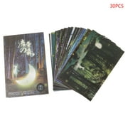 30pcs Vintage Luminous Postcard Glow In The Dark Forest Streamer Animal Greeting Post Card Novelty Xmas Greeting Cards Gift