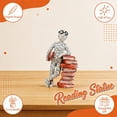 thumbnail image 2 of Modern Abstract Reading Statue, Minimalist Book Sculpture Figurine, Resin Reading Figure Ornament, Art Tabletop Decoration for Home Office Desk Bookshelf Study Room, Unique Book Lover Gift(White), 2 of 7