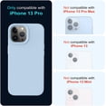 thumbnail image 3 of Compatible with iPhone 13 Pro Case,Liquid Silicone Slim Protective Shockproof Phone Case Cover with Anti-Scratch Microfiber Lining, 6.1 inch (Mystery Blue), 3 of 5