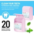 thumbnail image 2 of Pink Dental Floss Picks, 2 Packs Travel Cases with Twin Line Flosser 104 Count, Mint, Flossers Sticks Toothpicks is an Oral Care Tool for Clean and Fresh Teeth., 2 of 4