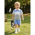 thumbnail image 5 of BemeyourBBs Toddler Baby Boy Golf Outfit Infant Baby Boys Summer Clothes Golf Cart Contrast Button Collared Short Sleeve Shirts and Shorts Set Baby 2 Piece Summer Outfit, 5 of 9
