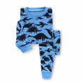 thumbnail image 2 of Green Dinosuars/Trains - Kids 2 Pack Pajama Set, 2 of 4