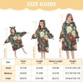 thumbnail image 4 of FORMRS Wearable Blanket Hoodie with Sleeves for Kids Cozy Flannel Sweatshirt, Christmas Blooms, 4 of 7