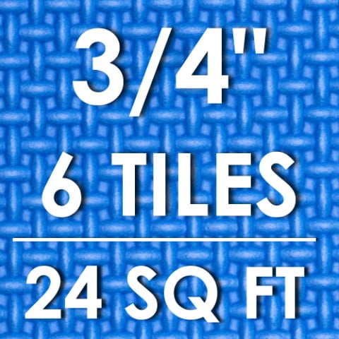 Blue - 3/4-in - 24 Sq Ft - 6 Tiles