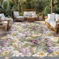 thumbnail image 2 of Dark Sage Green Botanical Outdoor Rug for Patio/Deck/Porch, Non-Slip Large Area Rug 5 x 8 Ft, Spring Floral Summer Botanical Retro Indoor Outdoor Rugs Washable Area Rugs, Camping Rug Carpet Runner, 2 of 8