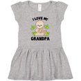 thumbnail image 3 of Inktastic Cute Sloth I Love My Grandpa with Green Leaves Girls Toddler Dress, 3 of 5