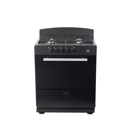 Magnificent Chef - Free Delivery - 30" Black Gas Stove with 4.0 CFT Oven Capacity -Sealed Burners, 2 Ultra-Fast, 2 Fast – Easy to Clean, Iron Grates, Cool Knobs 2-year Warranty.