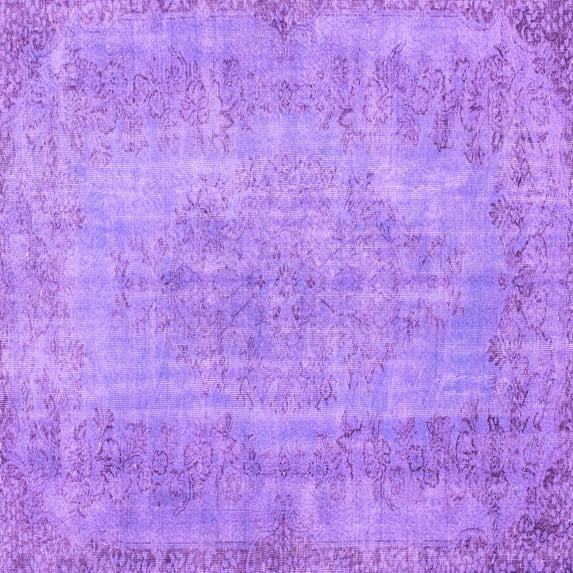 Ahgly Company Indoor Square Persian Purple Bohemian Area Rugs, 3' Square