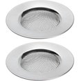 thumbnail image 1 of Set of 2 Sink Strainers, Stainless Steel, 7.5cm Drain Strainer, Hair Strainer, Shower Sink, Sink Strainer Strainer, 1 of 4