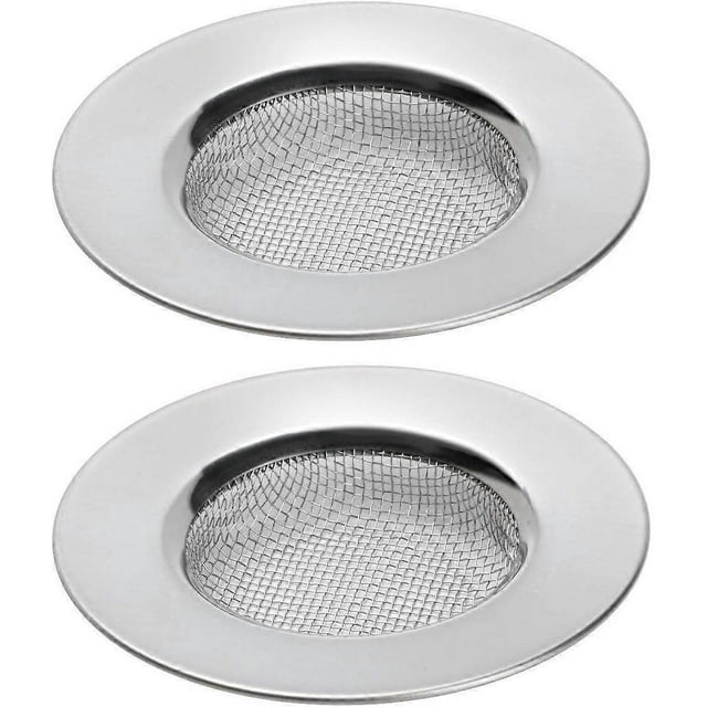 Set of 2 Sink Strainers, Stainless Steel, 7.5cm Drain Strainer, Hair Strainer, Shower Sink, Sink Strainer Strainer