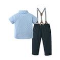 thumbnail image 2 of Baby Boy Clothes Suits Toddler Dress Shirt Bowtie Suspender Pants Outfit Formal Wedding 1-6 Years, 2 of 14
