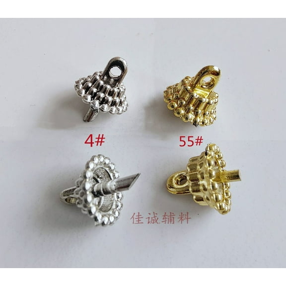 WEUVEB 100Pcs Golden Christmas Tree Decorative Caps for Foam Ornaments and Party Decor