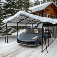 thumbnail image 7 of 12x20 FT Heavy-Duty Metal Carport - Galvanized Steel Car Cover with Roof & Frame Kit, Outdoor Garage Shelter for Cars, Trucks, Boats, RV & Vehicle Protection, 7 of 7