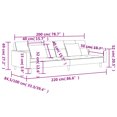 thumbnail image 4 of vidaXL 2-Seater Sofa Bed with Two Pillows Dark Grey Fabric, 4 of 5