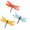Red+Blue+Yellow, variant on GRNSHTS Metal Dragonfly Wall Decor Outdoor Garden Fence Art,Hanging Decorations for Living Room, Bedroom,Garden (Red)
