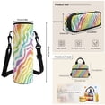 thumbnail image 7 of Garronmavis Multicolor Rainbow Zebra Stripe Casual Backpack Kit, 17 Inch Vibrant Animal Print Kids School Bag Set with Thermal Lunch Box, Pen Case and Water Bottle Holder, 7 of 7