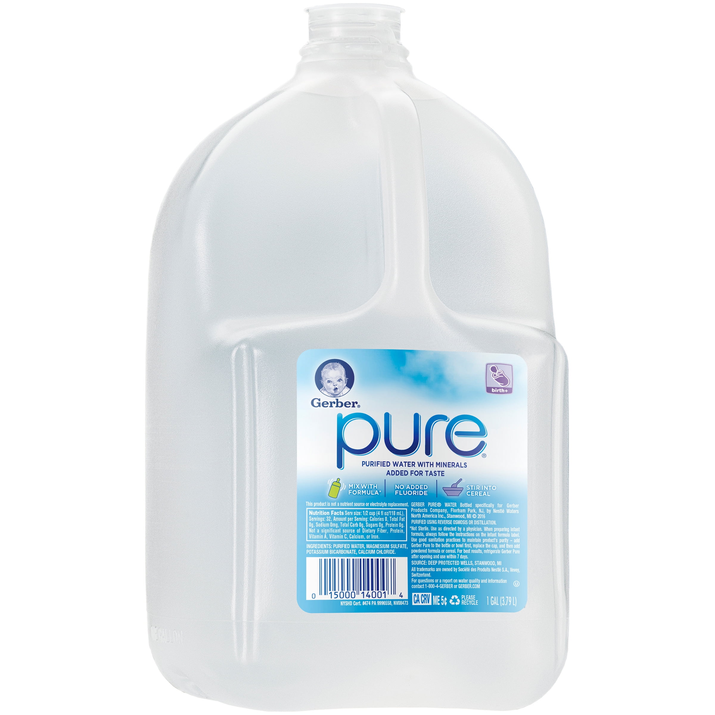 Gerber Pure Purified Water 1 Gal Jug Walmart Com Gerber Pure Purified Water 1 Gal Jug Walmart Com