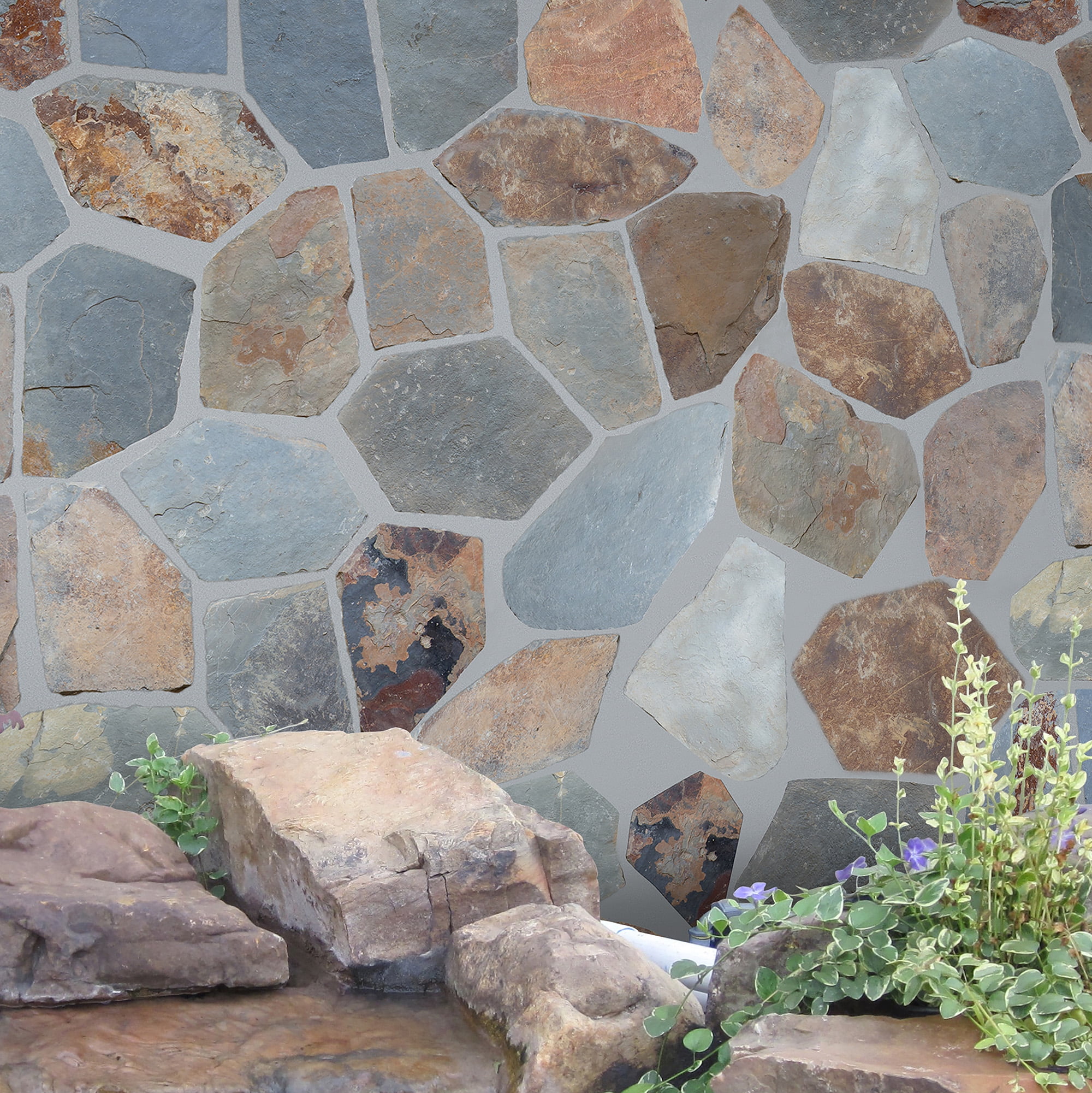 MSI California Gold 18 in. x 24 in. Natural Slate Meshed Flagstone Paver Tile