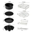 thumbnail image 2 of GROWTH TANK 1 Set (7pcs) Air Fryer Accessories Baking Basket Pan Frying Tray Pizza Oven Rack, 2 of 8