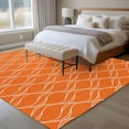 thumbnail image 5 of Rectangle Area Rug 5x8ft,Abstract Modern Orange Wave Line Washable Carpet Non-Slip Runner Accent Rugs Indoor Floor Mat for Bedroom Living Room Decor,Geometric Pattern Art, 5 of 9