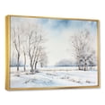 thumbnail image 2 of Designart "Winter'S Minimalist Canvas I" Snow Floater Framed Canvas Prints, 2 of 5